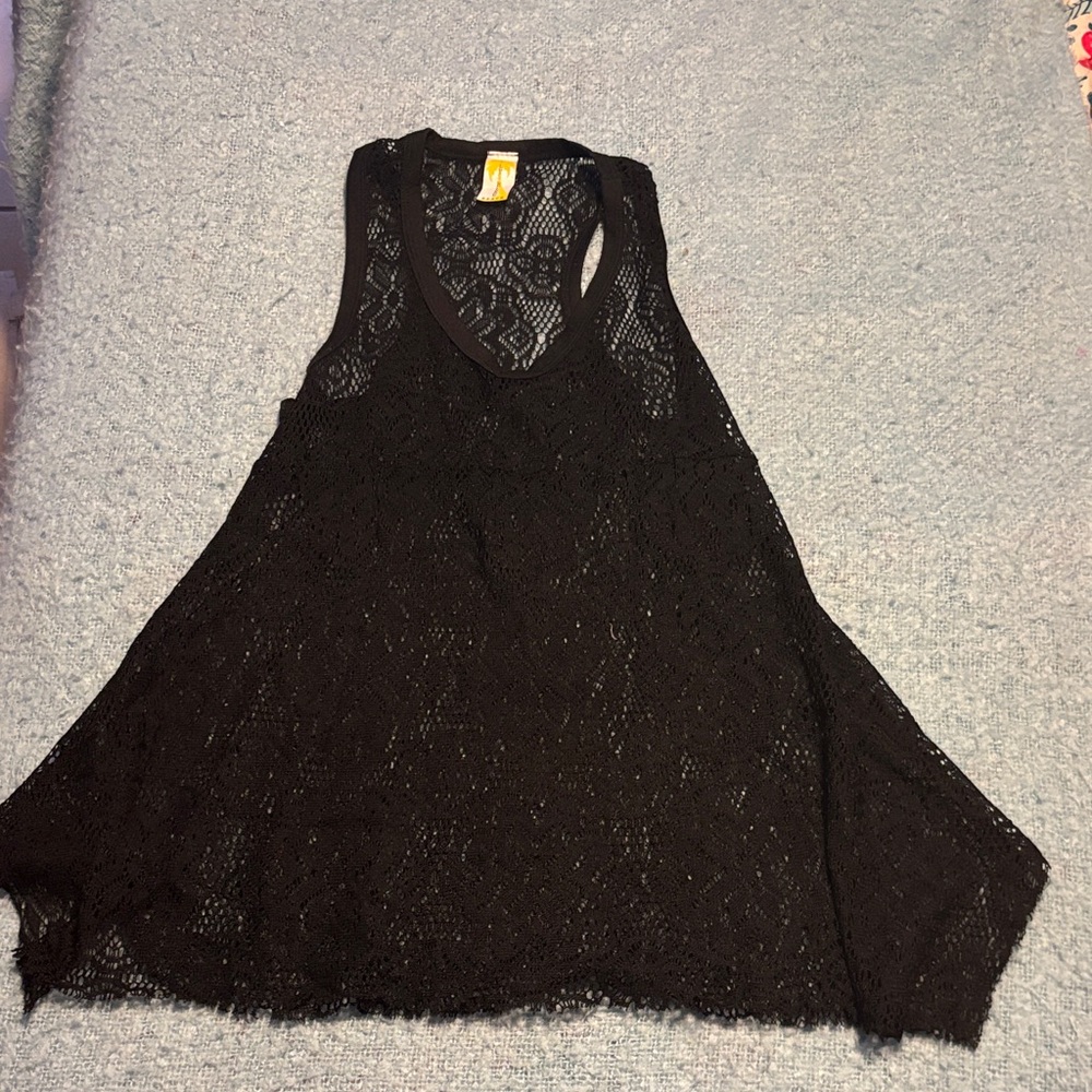 Lily Bleu Black Lace Swim Coverup